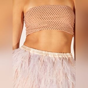 Cynthia Rowley Pink Studded Crop Top